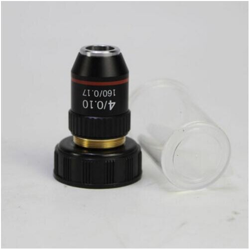 4X Metal 195 Biomicroscope System Achromatic Bio-Microscope Biological Microscope 4 Times Objective Lens for Lab Laboratory