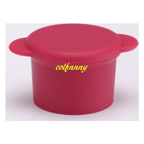 500pcs/lot Silicone RED Wine Bottle Stoppers cork Food Grade Silicone Durable Beer Bottle Stopper Plug