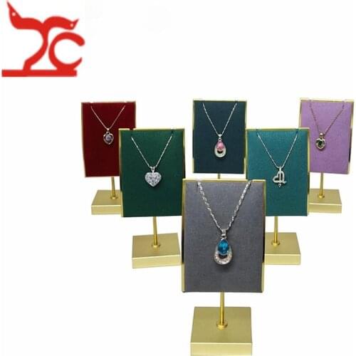 8 colours 4.5*4.5*12cm Stainless Steel Necklace Holder Earrings Showing Rack Pendant Display Jewelry Stand Organizador De Joyas