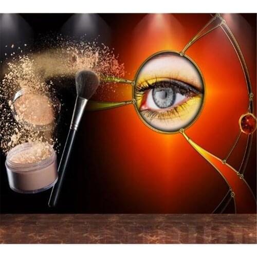 Beibehang Custom wallpaper photo fashion beauty salon cosmetics shop nail shop background wall decoration papel de parede