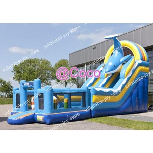 Free ship to sea port,custom inflatable slide, giant inflatable bounce house and slide,commercial slide combos party rental