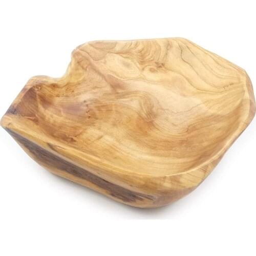 Wooden Fruit Salad Serving Bowl Hand-Carved Root Bowls Creative Living Room Real Wood Candy Bowl