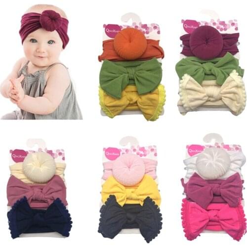 Kid Girl Baby Headband Toddler Lace Bow Flower Hair Band Accessories Headwear