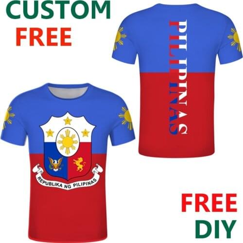 Philippines print Name t shirt DIY filipino Nation Flag Republic print jersey Extreme sports Breathable quick-drying T-shirt