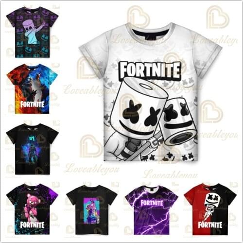 Cartoon Fortnite New Summer Children T Shirt 3D Printed Boys Girls Streetwear Adults Kids Clothes Funny Tee O-Neck Tops