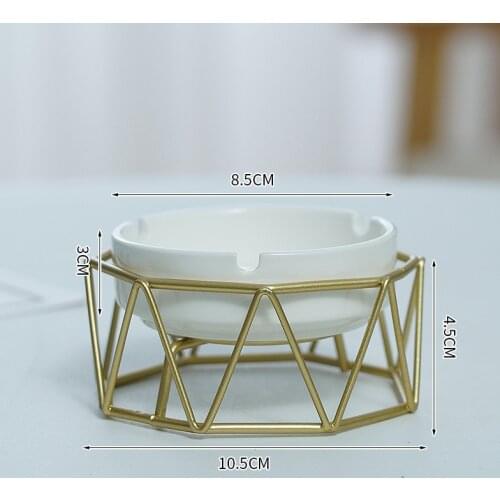 Geometric Creative Ashtray Simplicity Solid Color Hang In The Air Hollow Out Dignified Unique Ashtray For Home