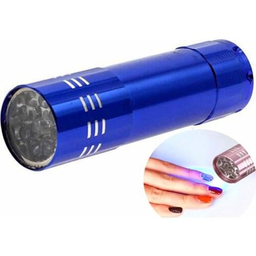 Hot Sale 1PC Nail Dryer Mini 9 LED Lights Flashlight UV Lamp Portable Nail Gel Fast Drying Manicure Tool
