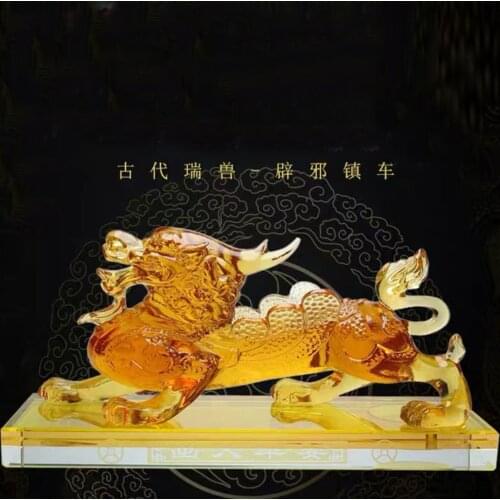 GOOD HOME OFFICE Company SHOP CAR TOP Efficacious Money Drawing thriving business Lucky Dragon PIXIU FENG SHUI CRYSTAL statue