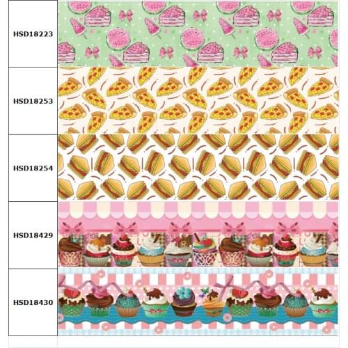 HSDCraft Watermelon Food Cake Print Grosgrain/Satin Ribbon 10 Yards for Hair Tie Hair Accessories Handmade Materials 1-1/2" 38mm