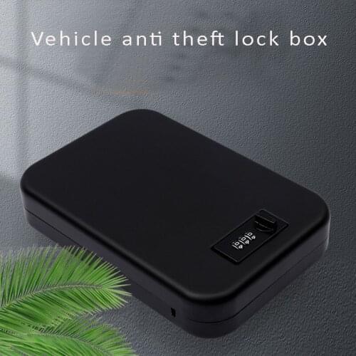 High quality Combination lock Pistol Safe Box Valuables Security Storage Box Password Lock with steel cable Fixed