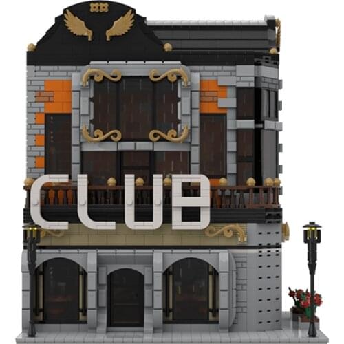 MOC Entertainment and Leisure Bar CLUB Building Blocks Street View Creators Toy Bricks Educational Collection Children Gift Kids
