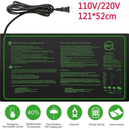 A,121*52cm Seedling Heating Mat Waterproof Plant Seed Germination Propagation Clone Starter Pad 110V/220V Garden Supplies 1 Pc