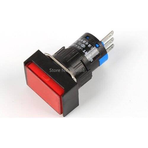 LA16J-11 Latcing Push Button Switch 3Pins (AB6J-M) Rectangular