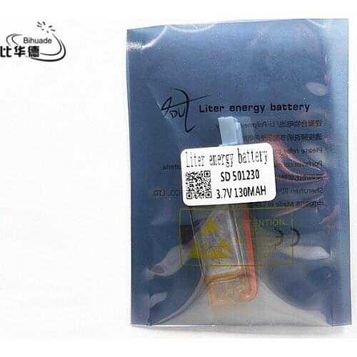 2.5 thread 3.7V 130mAh 501230 Lithium Polymer Li-Po li ion Rechargeable Battery cells For Mp3 MP4 MP5 GPS PSP mobile bluetooth