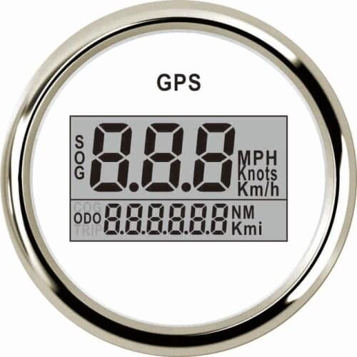 Boat Yacht 52mm Digital GPS Speedometer Odometer 0-999 knots 9-32V With Backlight