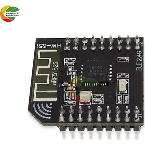 NRF51822 2.4G Wireless Communication Bluetooth Zigbee Module DMX512 Board I/O IO Antena Programable BLE 2.4GHZ SPI / I2C / UART