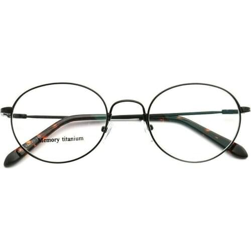Men Round Eyeglasses frames for Women Memory Metal Glasses Frames full-rim Flexible Lightweight Classic Fashion Bendable Eyewear