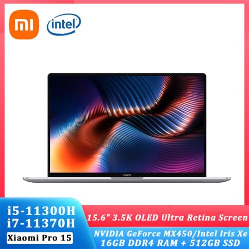 Xiaomi mi laptop Pro15 15.6inch Intel Core i5-11300H/i7-11370H notebook computer 3.5K full screen 16G RAM Ultraslim laptop
