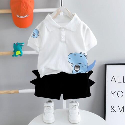 Summer New Childrens Clothing Sets Kids Baby Boy Cotton T-shirt + Short Two Piece Set Casual Thin Child Short Sleeve Suit