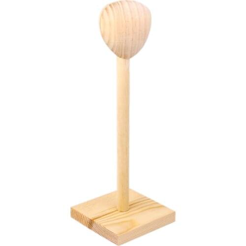 Natural Wooden Hair Stand Display Supporter Wigs Stand Portable Wig Holder Support Display Stand Hair Accessories