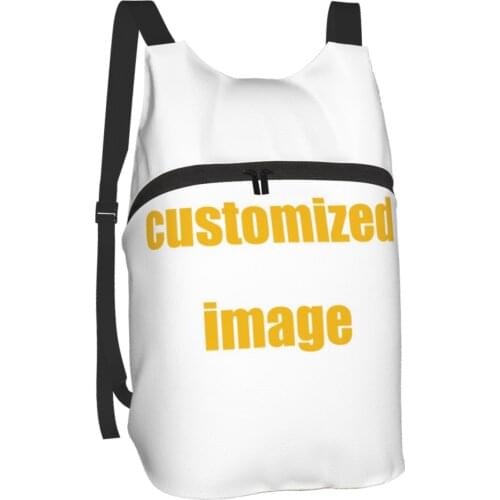 NOISYDESIGNS Customized Printing Portable Outdoor Folding Backpack Travel Bag Custom Personality Bag Backpack Male and Female