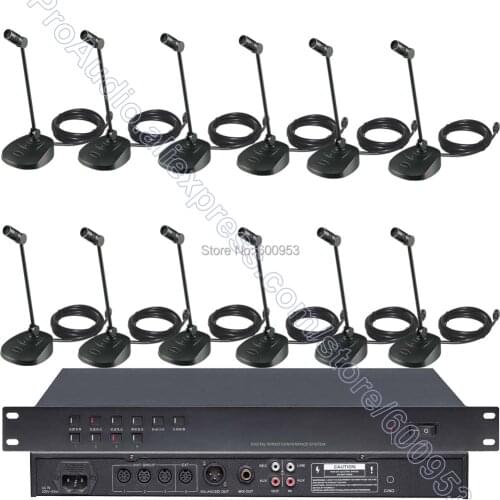 Pro Classic Wired Conference Gooseneck Mic Microphone System for Big Meeting Room 1 Chairman 14 Delegate MICWL 350U-B15