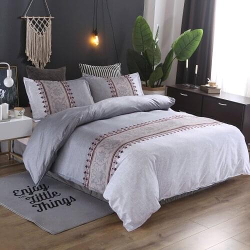 Simple Luxury Queen King Size Bedding Sets Floral Printed Flower Duvet Cover Set Quilt Cover Bedclothes No Bed Sheet