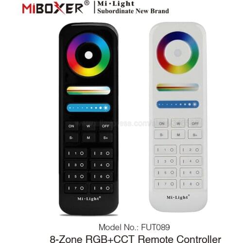 MiLight FUT089 2.4GHz Remote Controller 8 Zones Control RGB+CCT Controller Work with Miboxer RGBCCT LED Floodlight Bulb Control