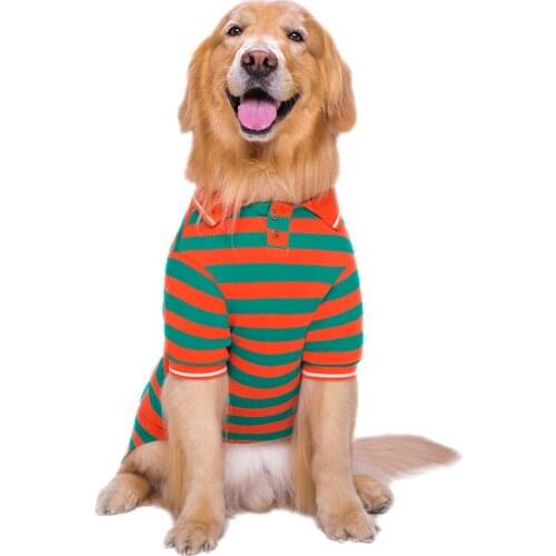 Pet dog Polo shirt, pure cotton, breathable dog spring and autumn clothing | Casual pet clothing, suitable for big dogs