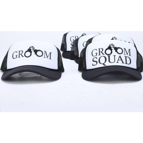 Bride Groom to be Squad Groomsman Proposal Gift Wedding engagement bachelor bachelorette hen party bridal shower decoration hat