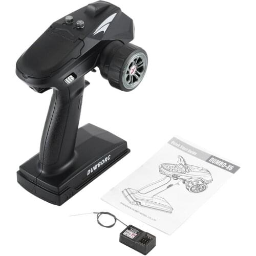 DumboRC X6 2.4G 6CH Transmitter with X6FG/ X6F Receiver LED Light Set for 1/10 1/8 Crawler Axial SCX10 D90 RC Car Boat