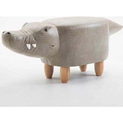 Solid Wood Creative Crocodile Shoes Bench Stool Makeup Home Wear Shoes Stool Dressing Stool Storage Sofa Washable Footstool