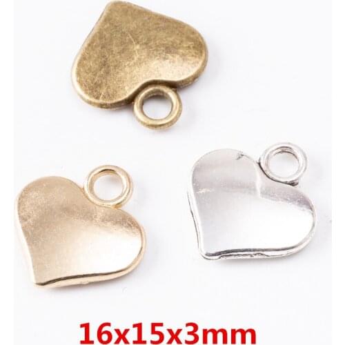 20pcs Vintage Ancient heart zinc alloy charms pendant suitable for DIY Bracelet Necklace metal jewelry accessories 6529