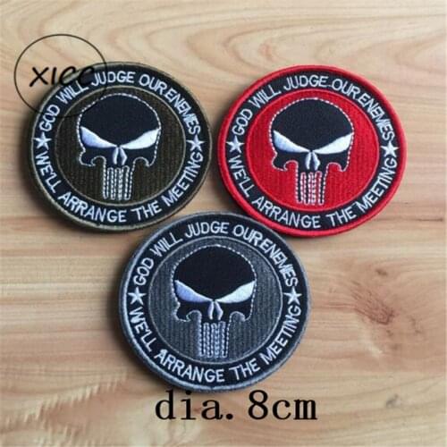 XICC New Hook Badge 3D Embroidery Hook And Loop Velcro Military Name Tactical Patch Magic Sticker Armband Stickers On Clothes