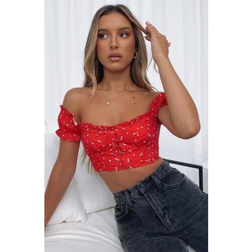 Summer Sexy Strapless Off Shoulder Tee Tops Short Sleeve Beach T Shirts Women Solid Crop Tops