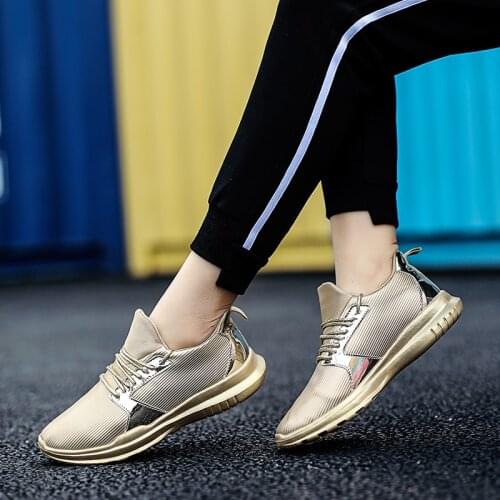2019 New Women Sneakers Golden Lovers Running Shoes PU+Mesh Breathable Air Cushion Women Sport Shoes Footwears Size 36-41
