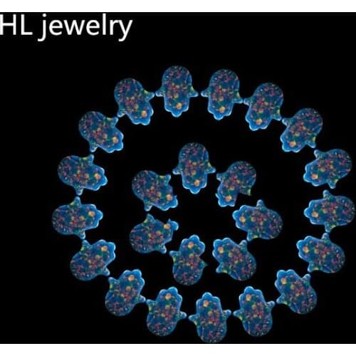 11*13MM Opal hamsaJewelry Working Stud&Drop Earrings/Bracelet/Necklaces For Women Op01 Synthetic Opal Hamsa Hand Pendant