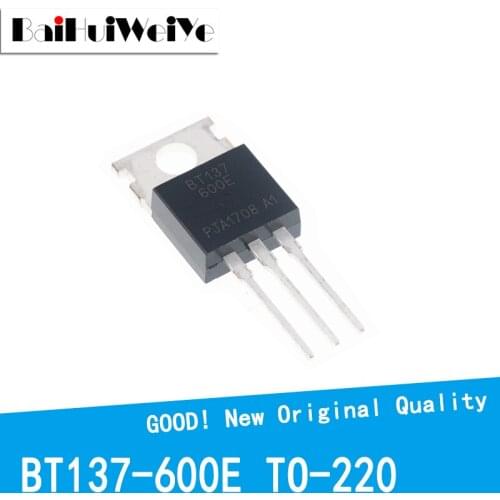 20PCS/LOT BT137-600E BT137 8A 600V BT137-600 TO-220 TO220 MOSFET P-Channel Field Effect New Original Good Quality Chipset