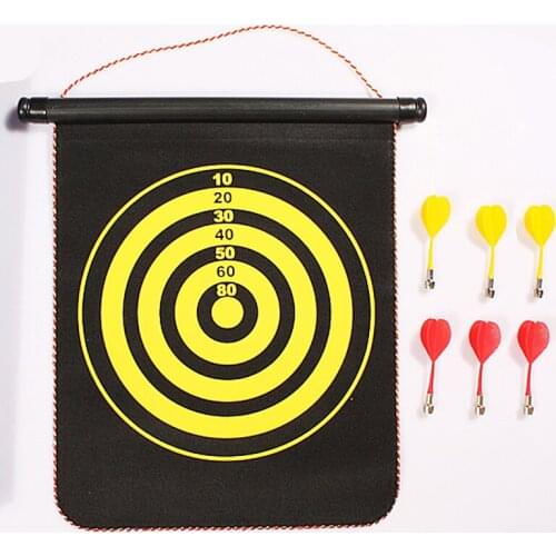 15-inch Safety Magnetic Double-sided Darts Target with 6 Darts Thicken Aggravated Entertainment Competition Practice Dart board