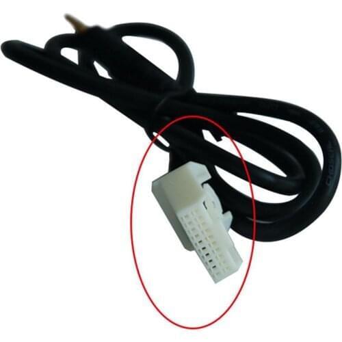 3.5MM 20 pins AUX IN Input Audio Radio Male Interface Adapter Cable for MP3 for Toyota Camry Corolla RAV4 Reiz Highlander