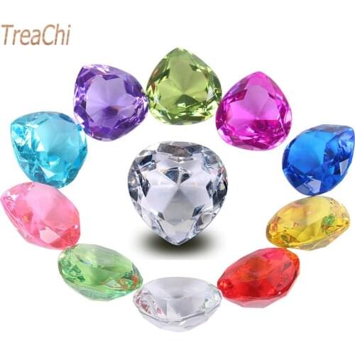 Acrylic Heart Shape Gem Crystal Diamond Plastic DIY Accessories Artificial Diamond Transparent Jewelry Decor Craft