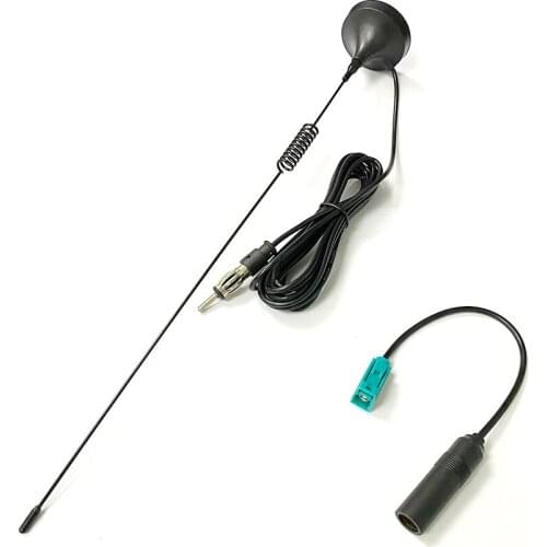 Auto car radio antenna with mangetic base FM aerial + Antenna extension cable fakra connector