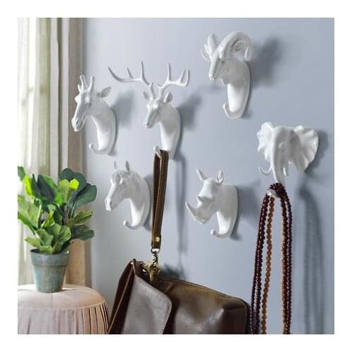 Free Shipping Hanger Key Creative Hook Household Suction Wall Strong Seamless Sticky Hook Decorative Hook Creative Animal Hook