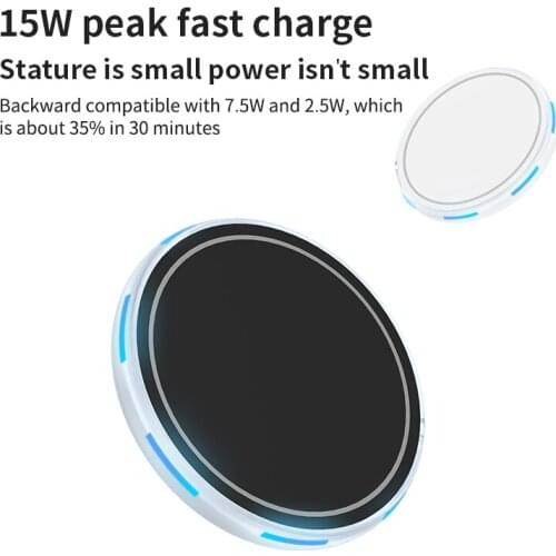 2021 new luminous magnetic 15W wireless charger for iphone 8/8Plus iphone 12/12Mini/12Pro/12Pro Max 11/11Pro round Qi charger