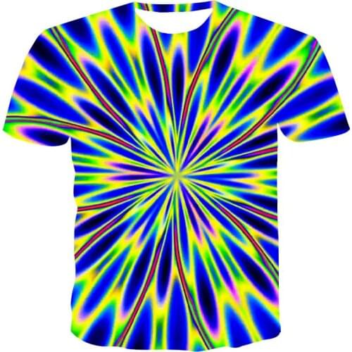 2020 new mens 3d printed quick-drying summer shirt T-shirt aurora pattern mens T-shirt large size short-sleeved funny shirt