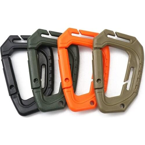D-type Plastic Steel Tactical Molle Outdoor Quick Hook Hanging Buckle Clip Backpack Bag Accessories EDC Camping Tool