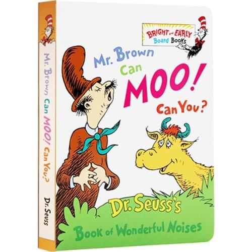 English Dr Seuss Mr Brown Can Moo Can You Read Cardboard Book Childrens Picture Book Educational Toys Montessori Classroom