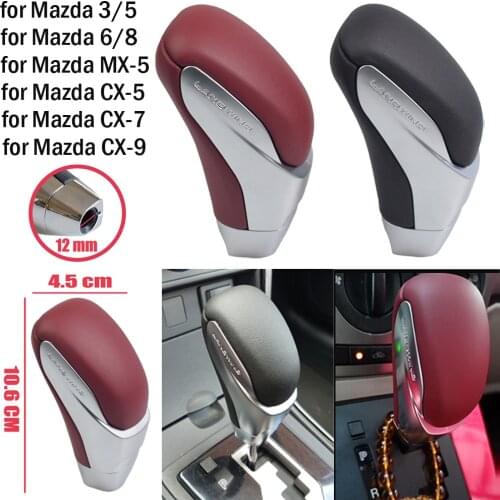 Leather Shift Gear Knob Lever Gaitor Automatic Transmission for Mazda 5 2008 2009 2010 2011 2012 2013 year
