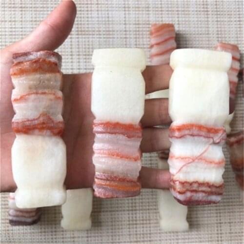 Beautiful rough gemstone pork stone hand carved folk crafts healing crystals for selling