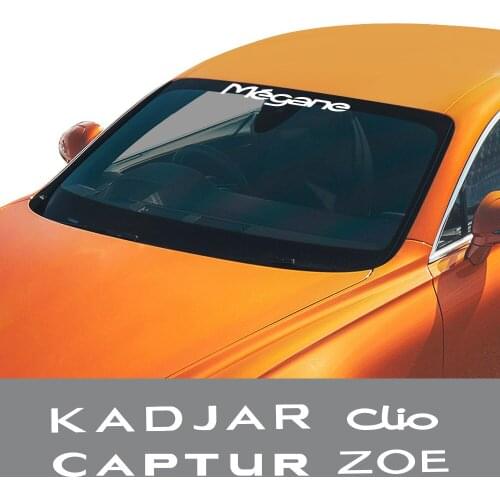Car Windscreen Stickers Decal For Renault Captur Clio Fluence Kadjar Koleos Laguna Megane Scenic Zoe Auto Windshield Accessories